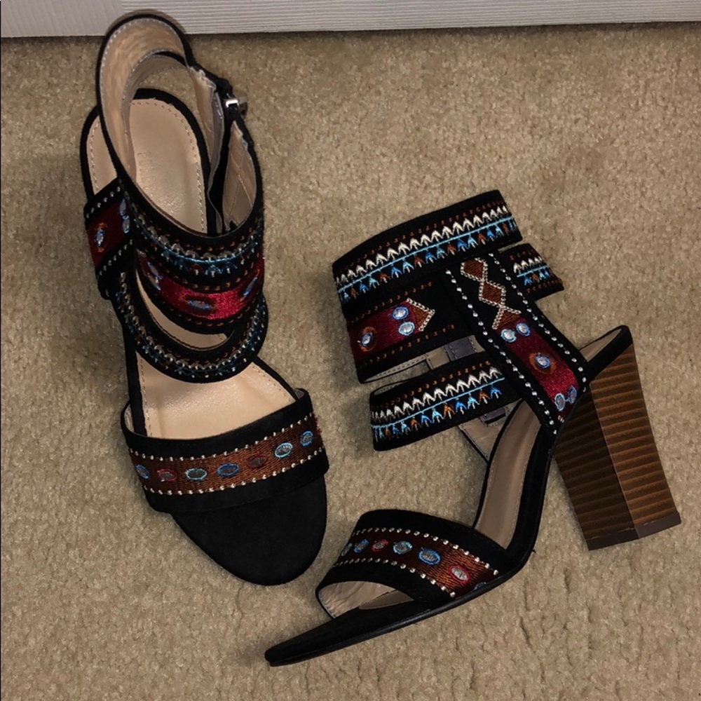 Southwestern Print Heels